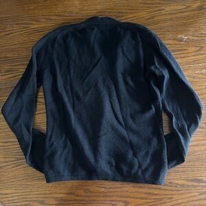 Madison 100% Cashmere Sweater Womens Black V-Neck Long Sleeve Pullover Size S
